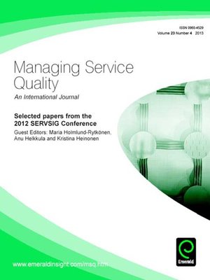 cover image of Managing Service Quality, Volume 23, Issue 4